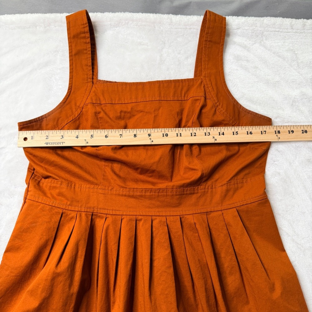 Knox Rose Womens Rust Orange Smocked Midi Dress Pockets, cottage,
prairie, fall - Picture 10 of 10